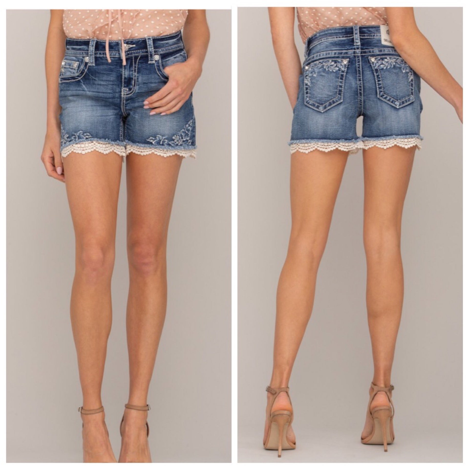 9 Shorts with lace trim ideas  shorts, lace trim, lace denim shorts